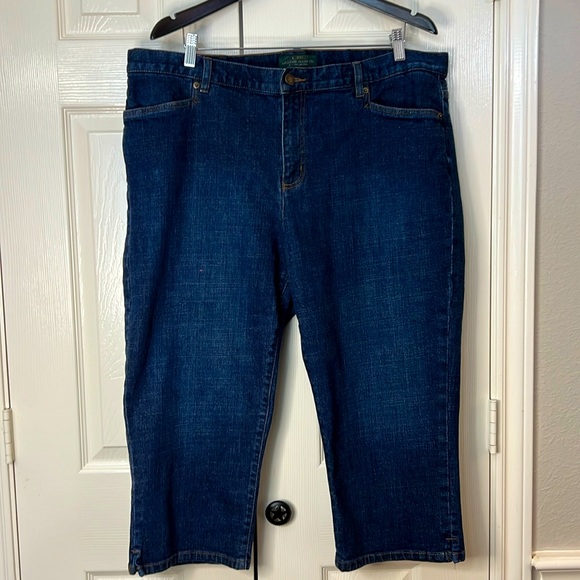 Lauren Jeans Co. Ralph Lauren Classic MidCalf Blue Denim Cropped - Picture 2 of 11